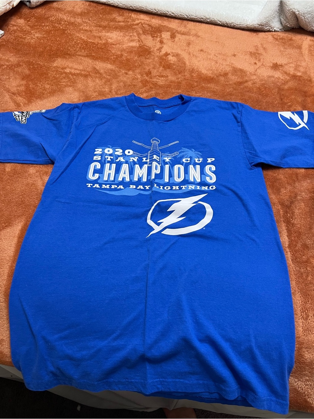 Fanatics Royal Blue Graphic Crew Tee with White Logo
